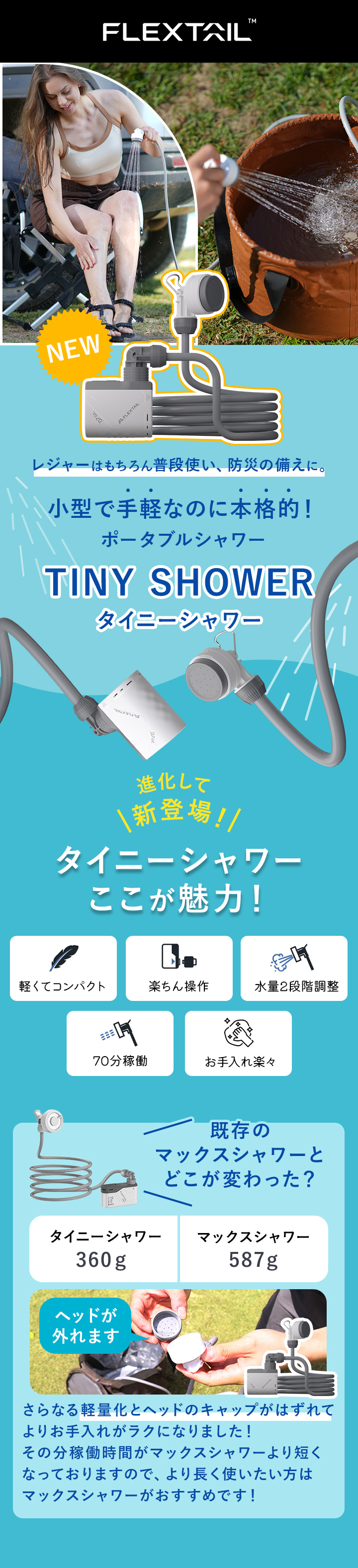 フレックステイル　タイニーシャワー