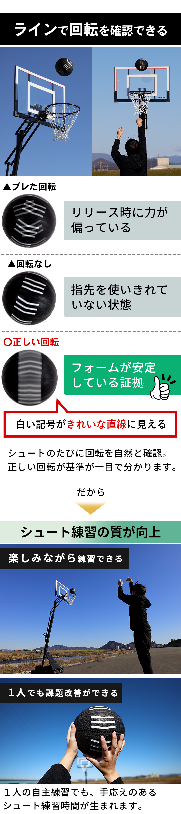 シュート練習 バスケットボール