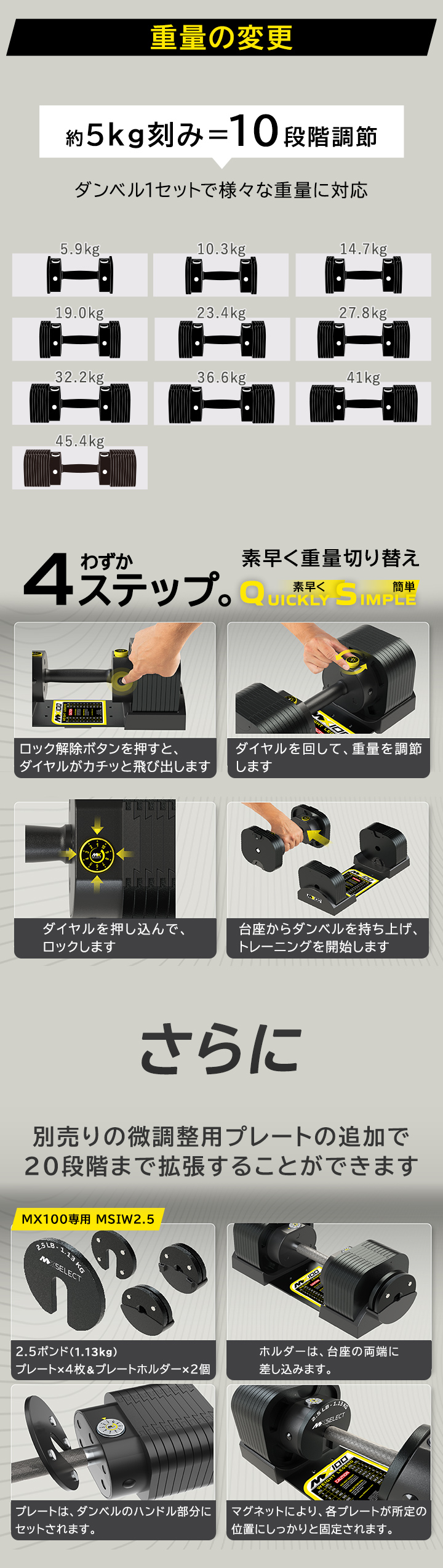 MXセレクト ダンベル