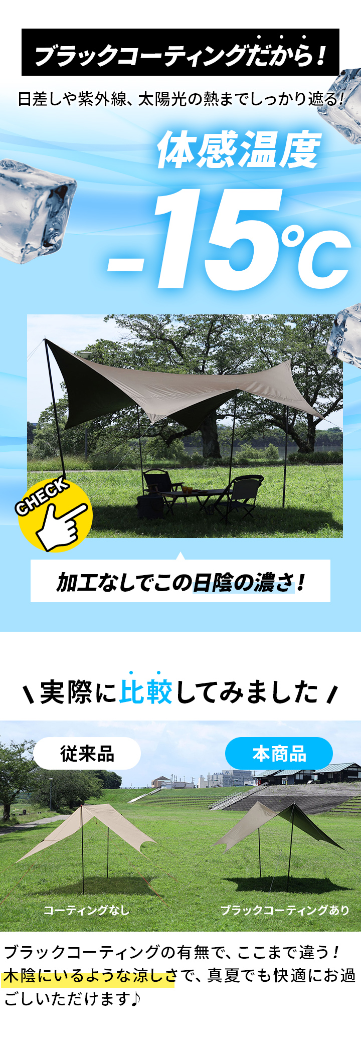 QUICKCAMP クイックキャンプ ブラックコーティング ヘキサタープ ヘキサゴンタープ