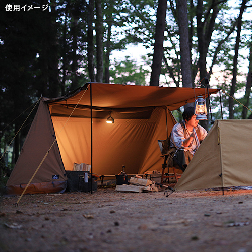 ソロテント 1人用 ポリコットン ツインポールソロテント QC-PT340 