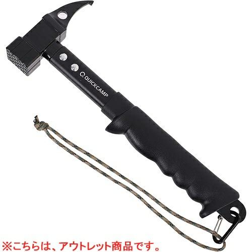 [訳あり] アイアンペグハンマー ペグ抜き ストラップ付き ブラック QC-IHM-T BK