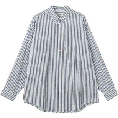 ビッグボタンダウンシャツ ソリッド レディース サックス #GY