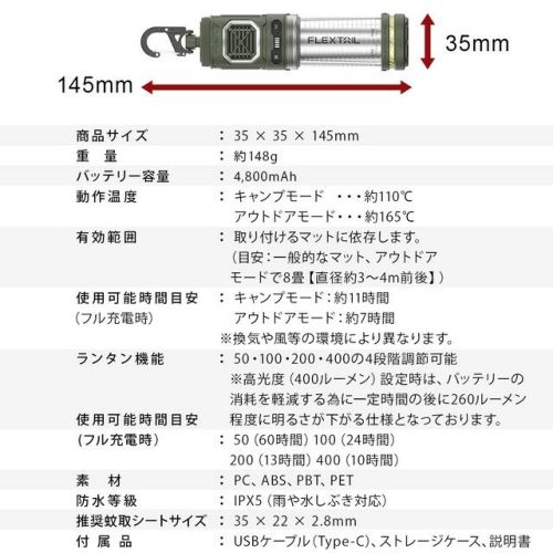 タイニーリペル 蚊除け×ランタン TINY REPEL 虫ケア用品 FG-Tiny Repel