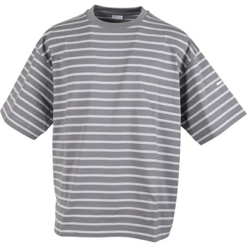 ワイドクルーネックTシャツ メンズ 半袖Tシャツ チャコール×グレー #OR-C0226 MER CHARCOAL×GREY