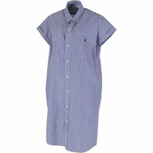 シャツワンピース S/S レディース ブルーストライプ #J-1098 TSS BLUE STRIPE