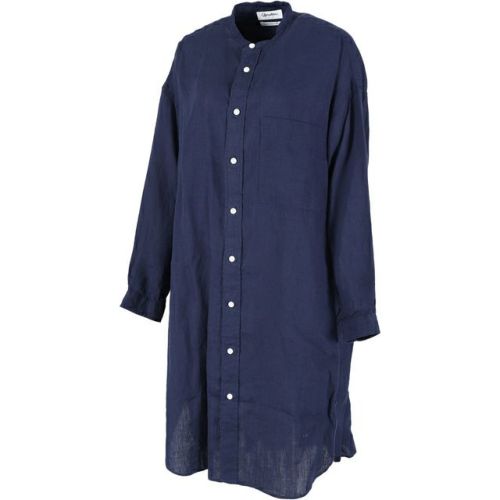 バンドカラーワンピース レディース ネイビー #J-1363 SLS NAVY