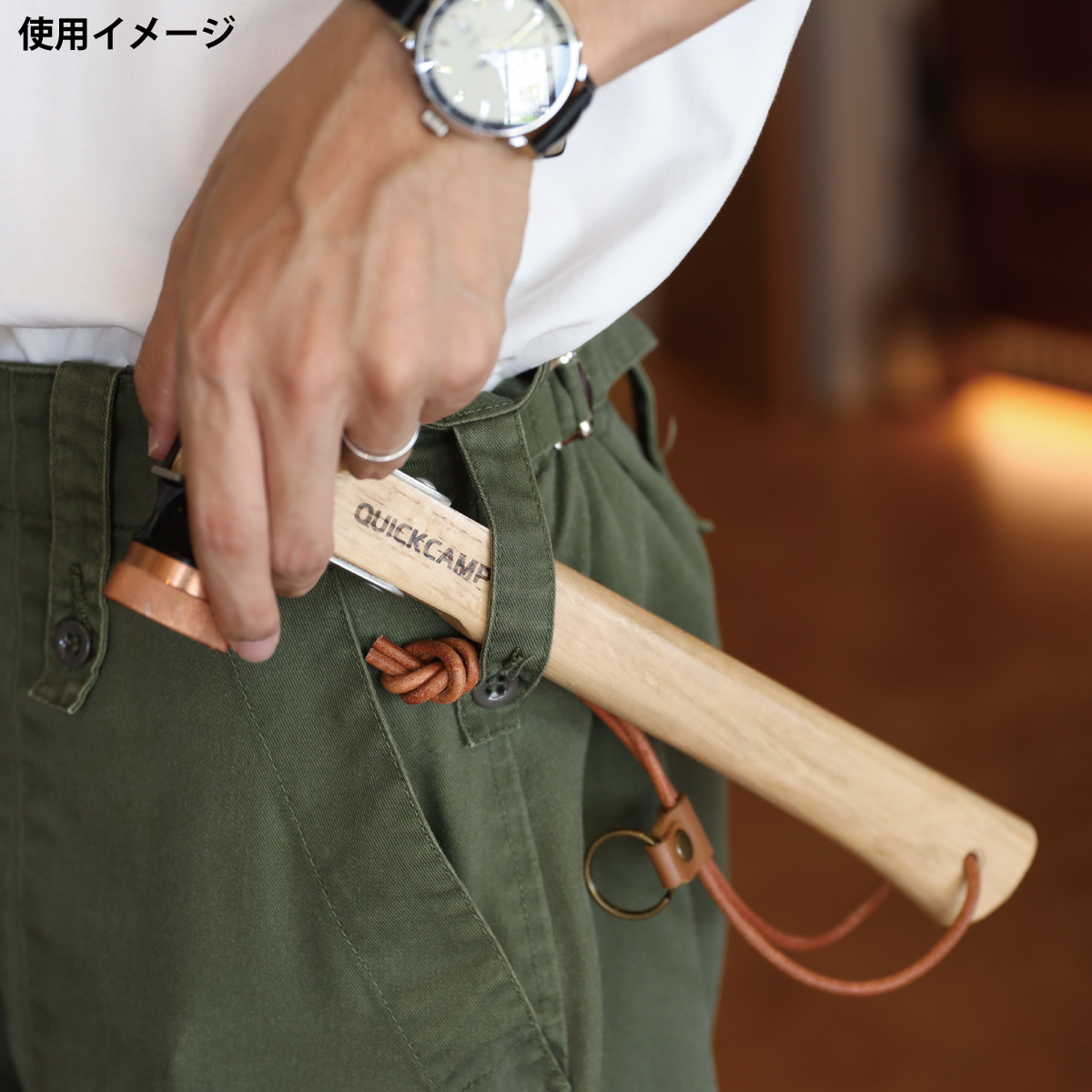 コッパーヘッドハンマー 銅製ヘッド 本革ストラップ付き サンド QC-CHM 