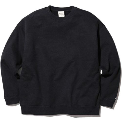 リサイクルコットン スウェットクルーネック Recycled Cotton Sweat Crewneck メンズ トレーナー ブラック SW-22SU401