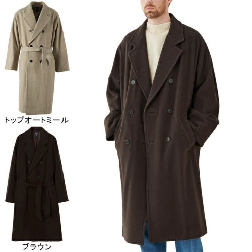 ウールモッサ ベルテッドコート メンズ #OR-A0416 LMO