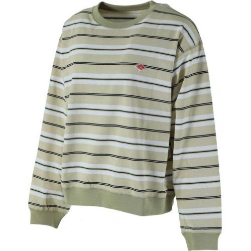 ストライプロングスリーブスウェットTシャツ WOMEN'S STRIPE LONG SLEEVE T-SHIRT レディース 長袖Tシャツ ベージュ×ホワイト #DT-C0269 TCB-ST