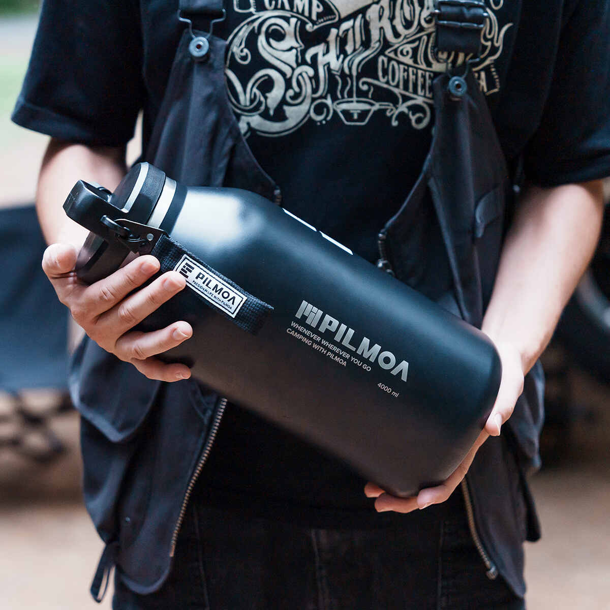 大容量真空タンブラー4L E4000 & スタンド＆バルブキット ブラック