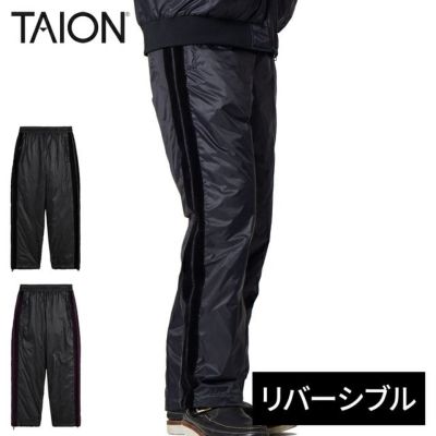 TAION ミリタリー ジップスリット ダウンパンツ ブラック / S TAION タイオン ミリタリー ジップスリット ダウンパンツ TAION
