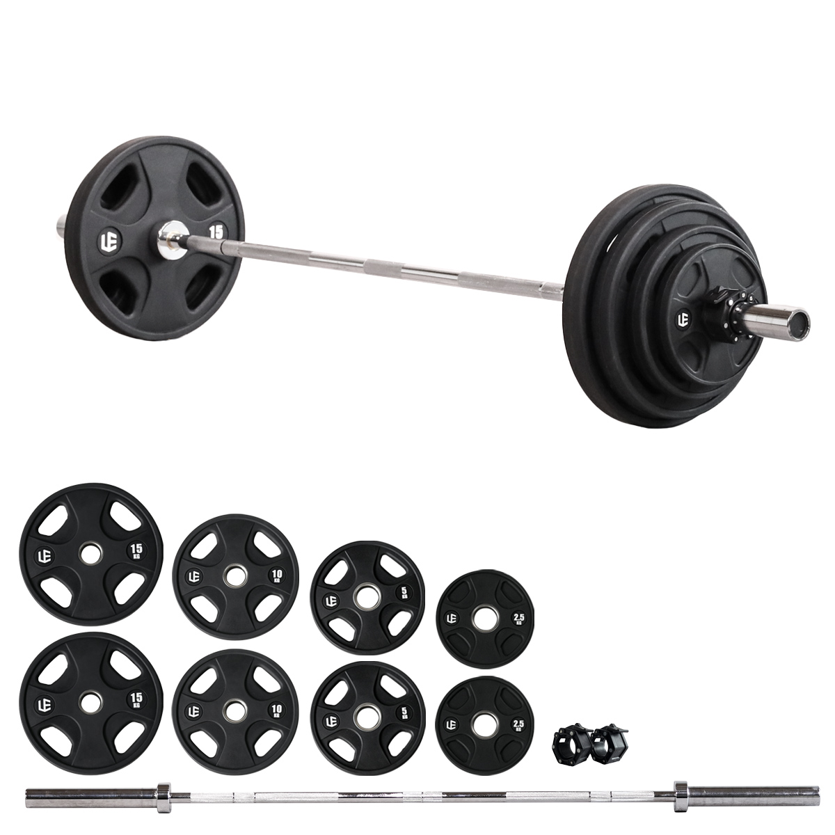 ☆新品 面目 送料無料☆バーベルプレート計200kgセット 50mm ラバー 