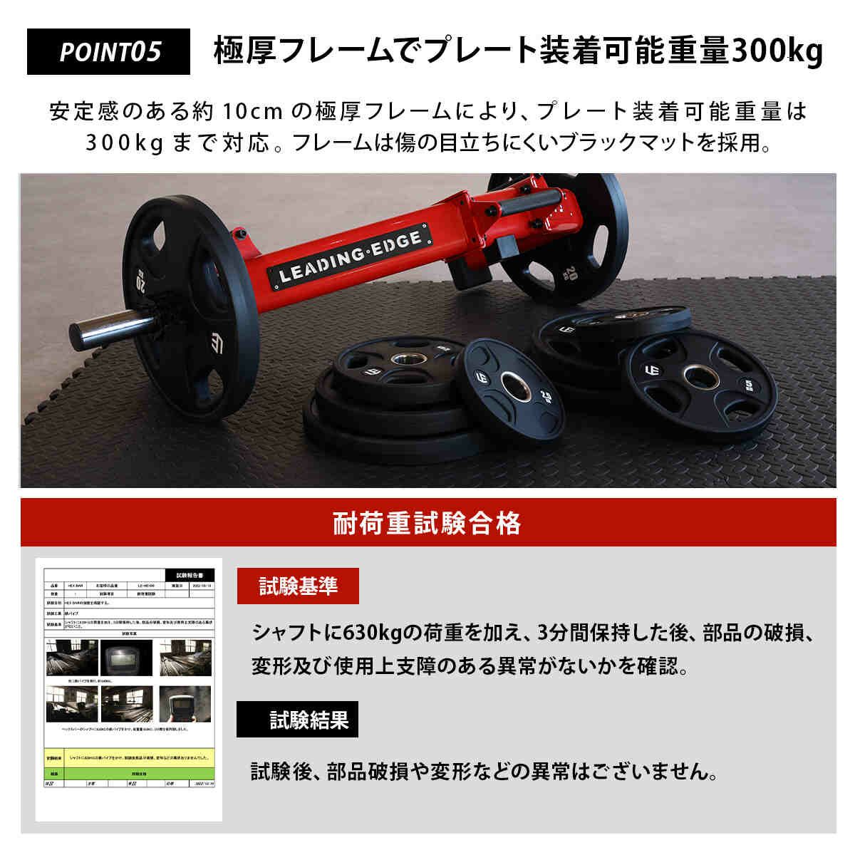 【DNS】LEADING EDGE ヘックスバー DNSコラボ 限定カラー バーベル ヘックスバー パッションレッド（DNS