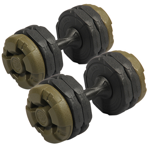 可変式ダンベル アーミーダンベル 10kg×2個セット ダンベルセット