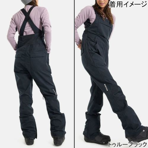 BURTON Avalon ビブパンツ　ブラック　Lサイズ スノーボード ウェア ビブパンツ レディース BURTON バートン
