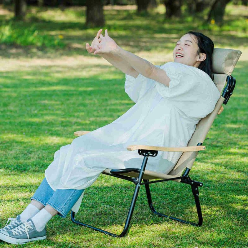 OUTPUT LIFE ベージュリクライニングチェア OUTPUT LIFE ベージュリクライニングチェア OUTPUT LIFE】Compression