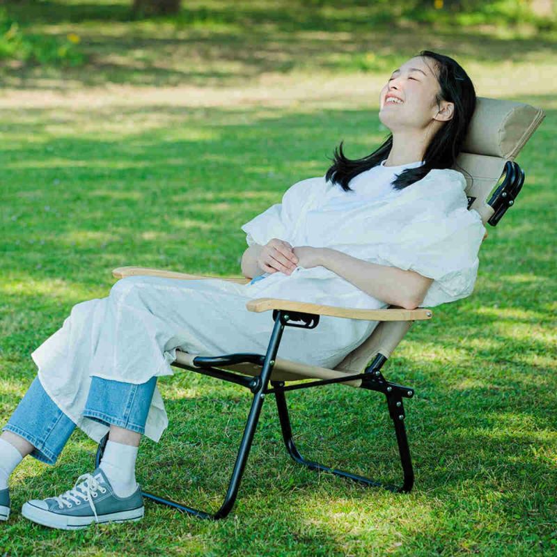 リクライニングローチェア ベージュ QC-FRC61 の商品詳細 | スポーツ