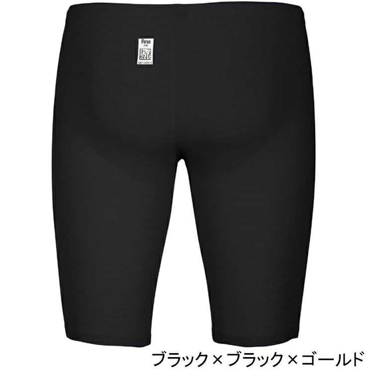 アリーナ] 水着 ハーフスパッツ メンズ ブラック×ブラック×ゴールド