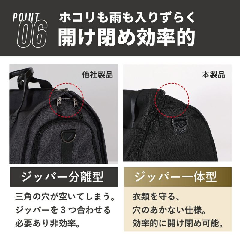 ガーメントダッフルバッグ メンズ ガーメントバッグ ブラック CP-GB55