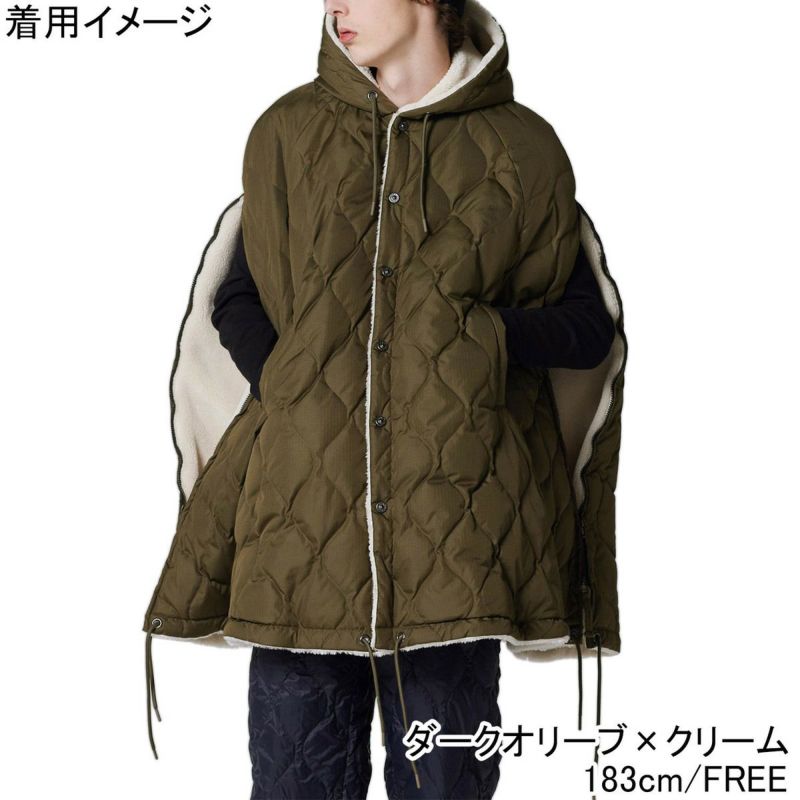 ミリタリー ダウンケープ メンズ レディース ウェア TAION-CPML-1