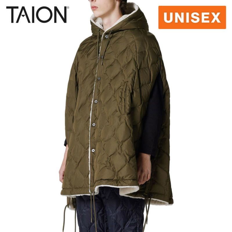 ミリタリー ダウンケープ メンズ レディース ウェア TAION-CPML-1 の