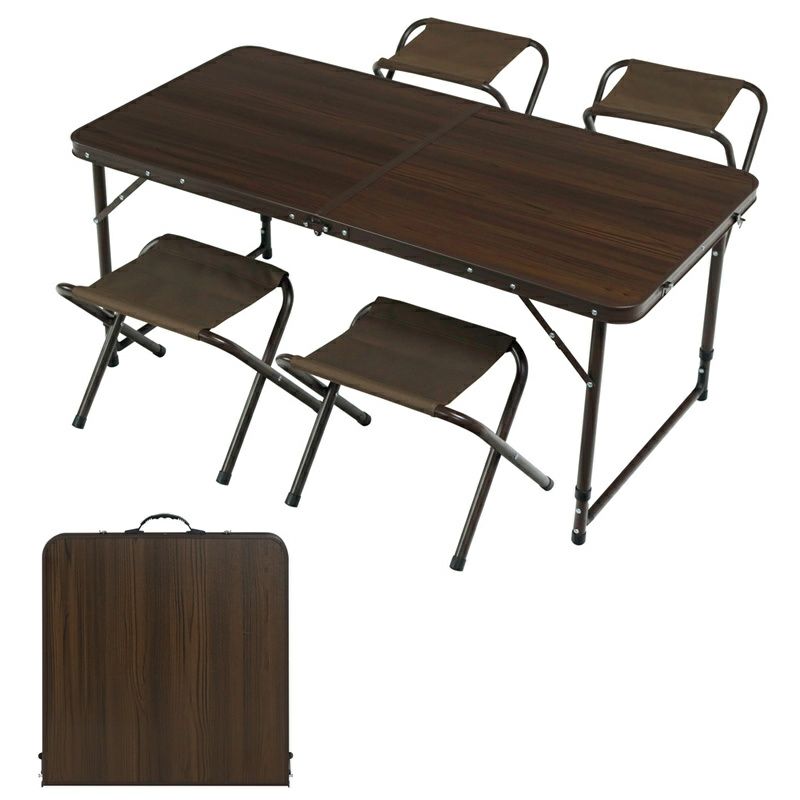 ピクニックセット テーブルセット 木目調 QC-PTS | スポーツ＆レジャー