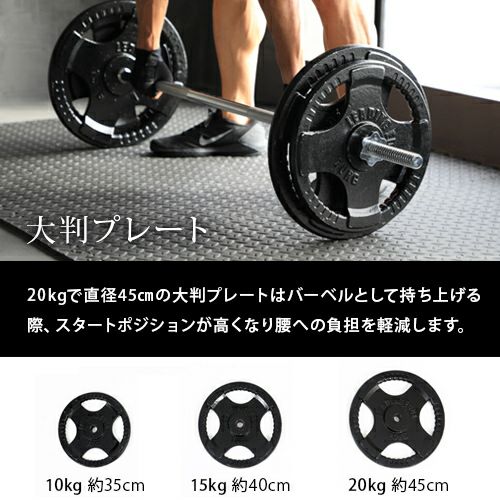 訳あり] ヘビープレート 10kg 28mm径 ダンベル ブラック LE-HP10-T BK