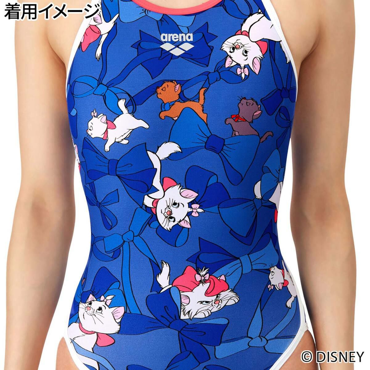 トレーニングワンピース オープンバック キッズ 水着 ネイビー