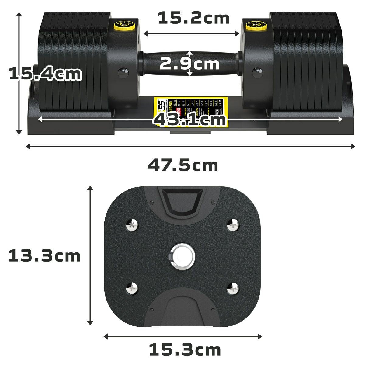 MX EVO 可変式ダンベル ラバーハンドル 2点セット 【4.9～25.3kg 10