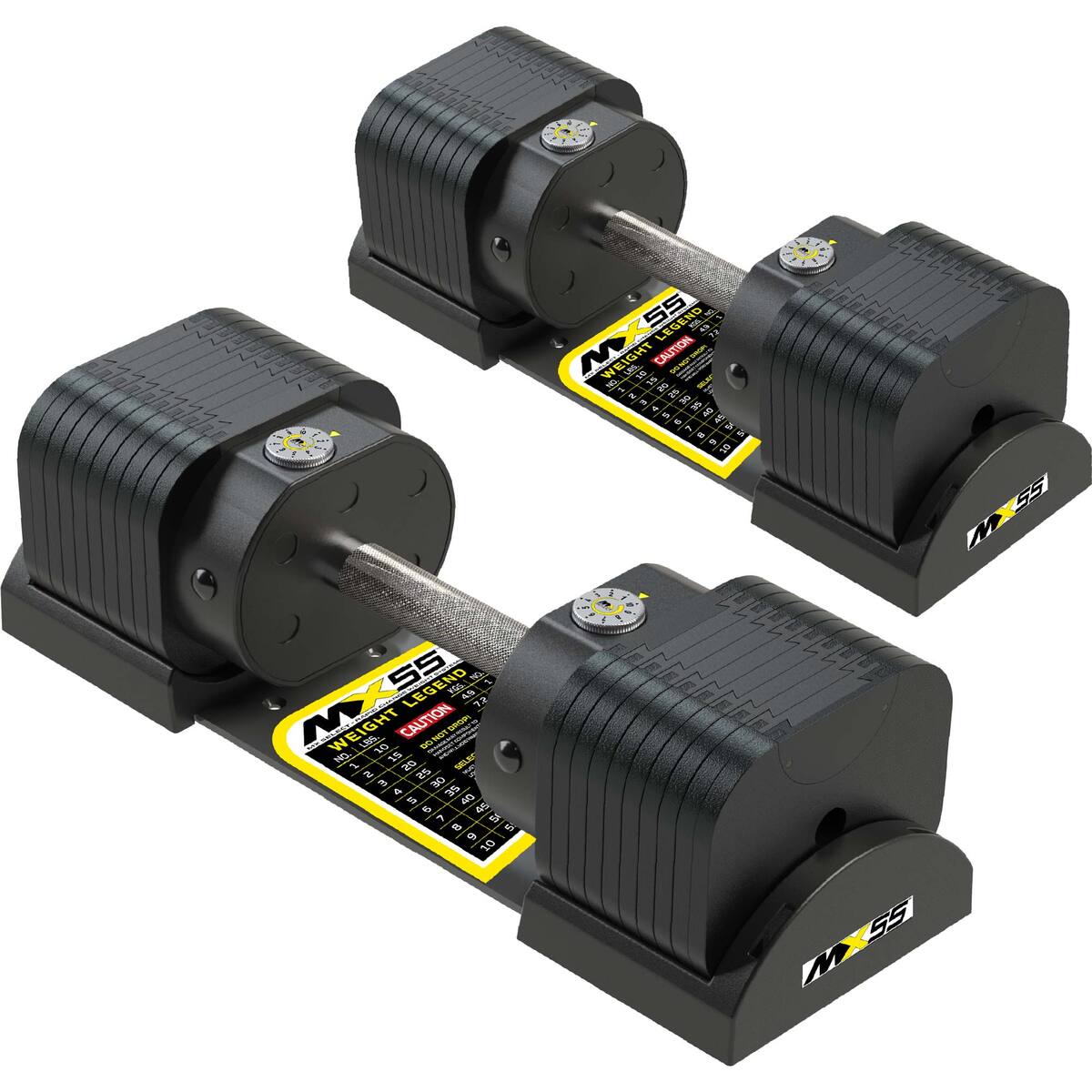 MX EVO 可変式ダンベル スチールハンドル 2点セット 【4.9～25.3kg 10