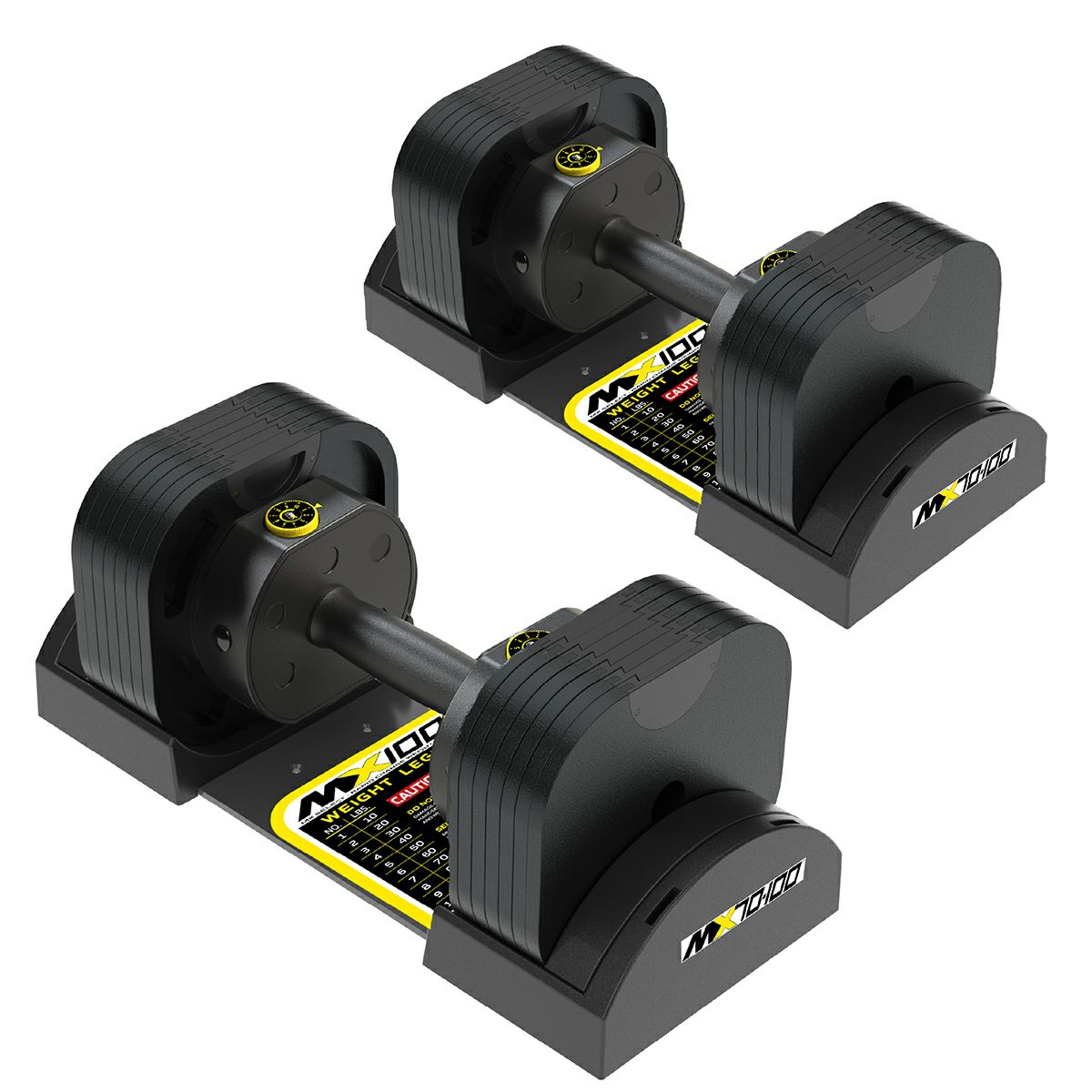 MX EVO 可変式ダンベル ラバーハンドル 2点セット 【5.9～32.2kg 7段階