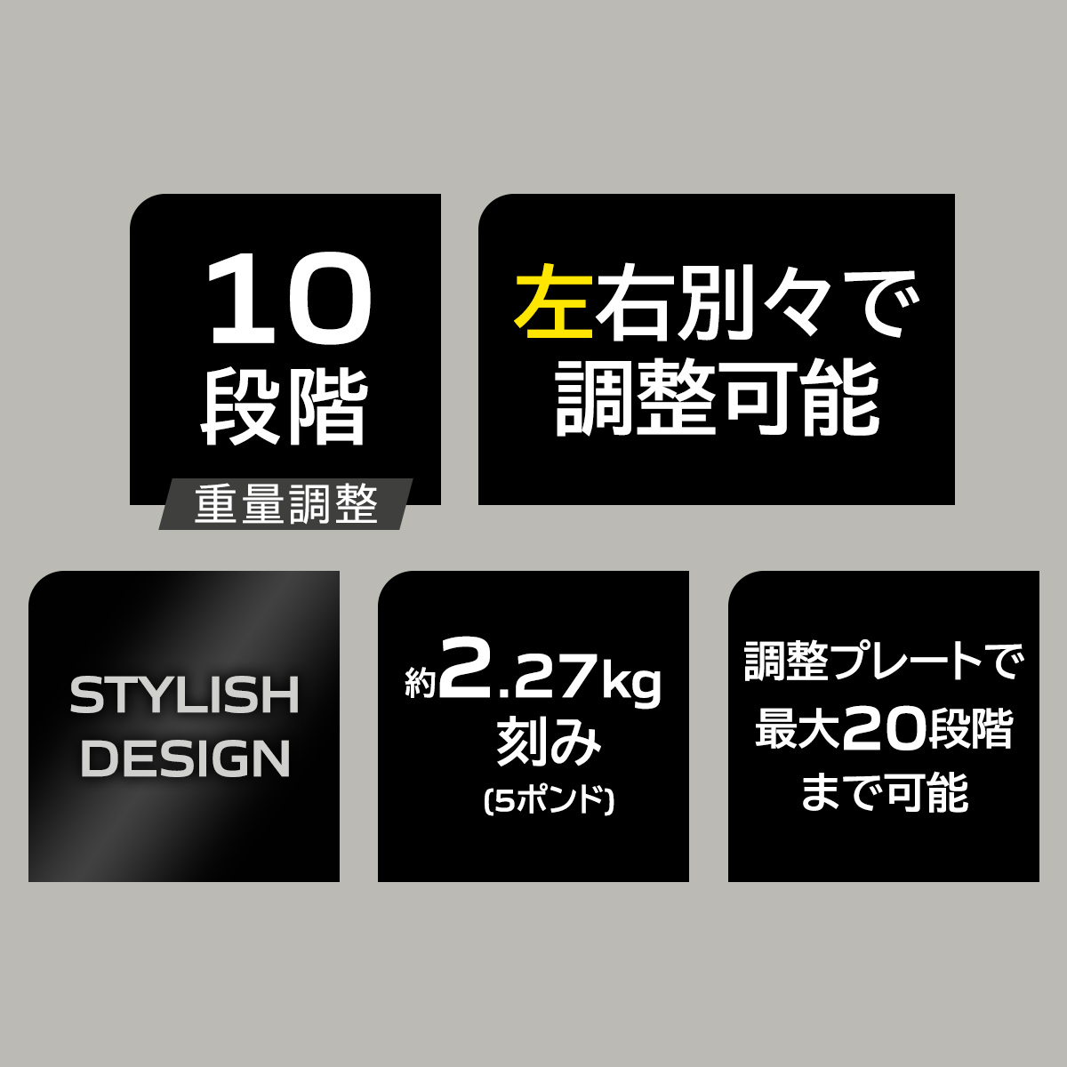 MX EVO ダンベルセット 可変式ダンベル ラバーハンドル 2点セット