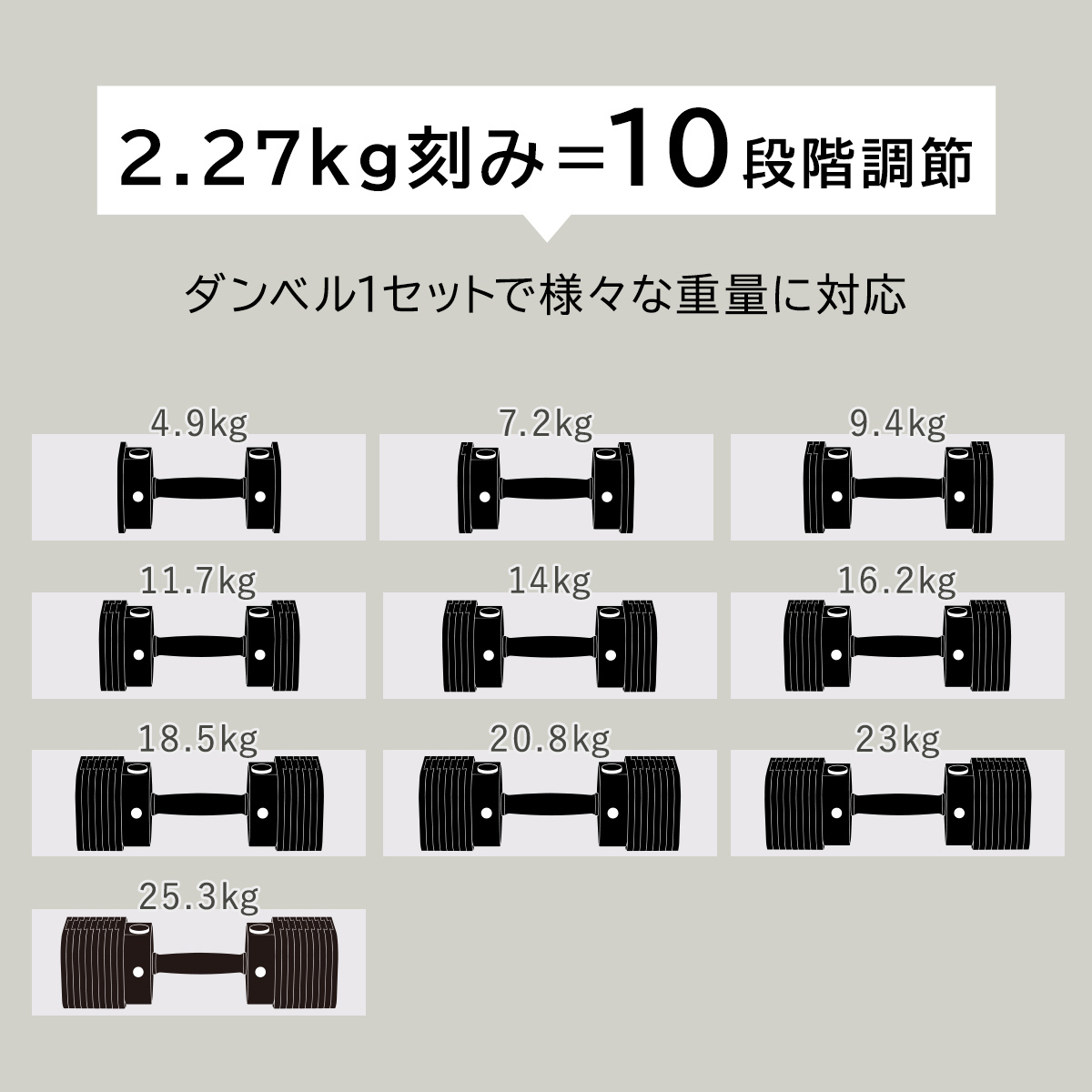 MX EVO ダンベルセット 可変式ダンベル スチールハンドル 2点セット