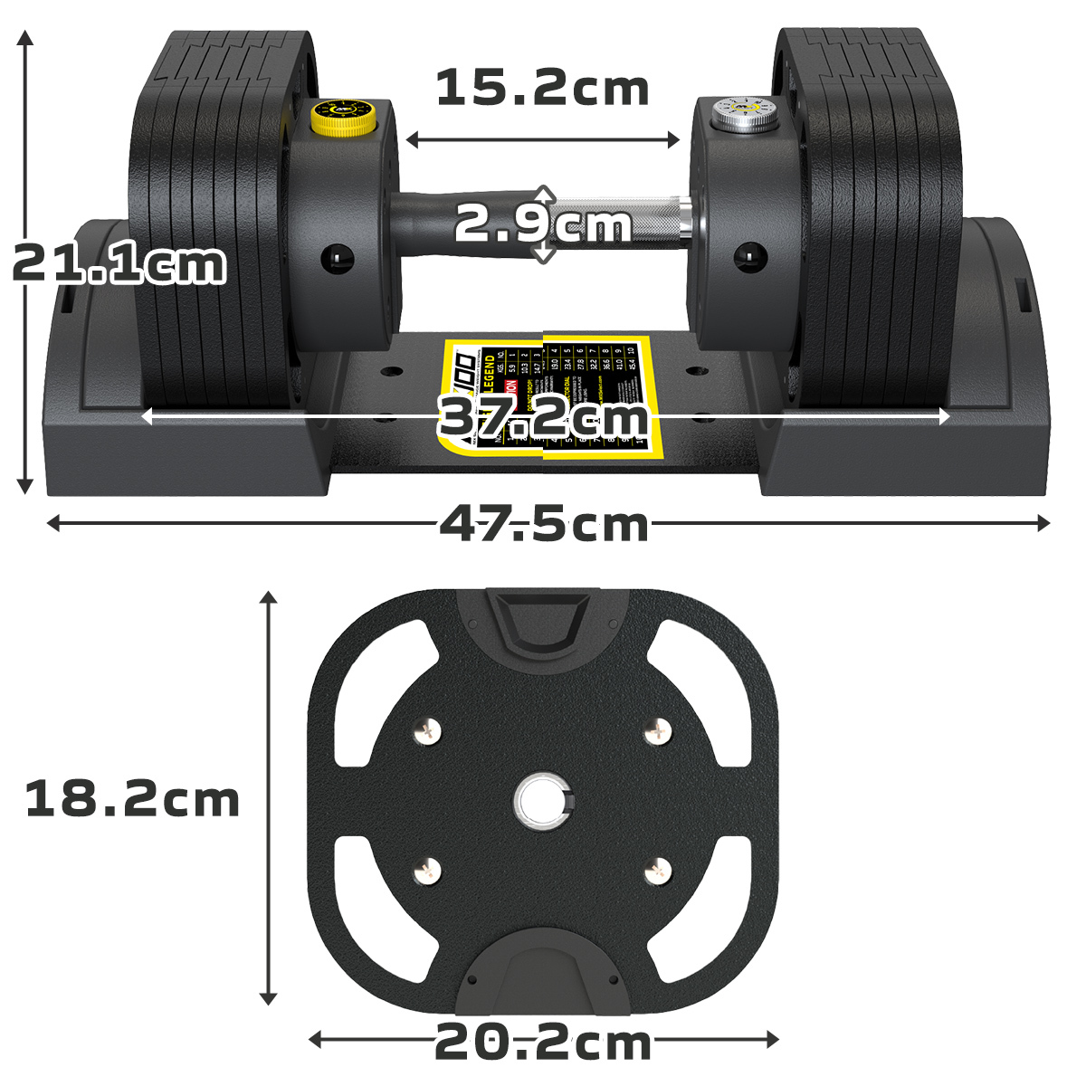 MX EVO ダンベルセット 可変式ダンベル ラバーハンドル 2点セット