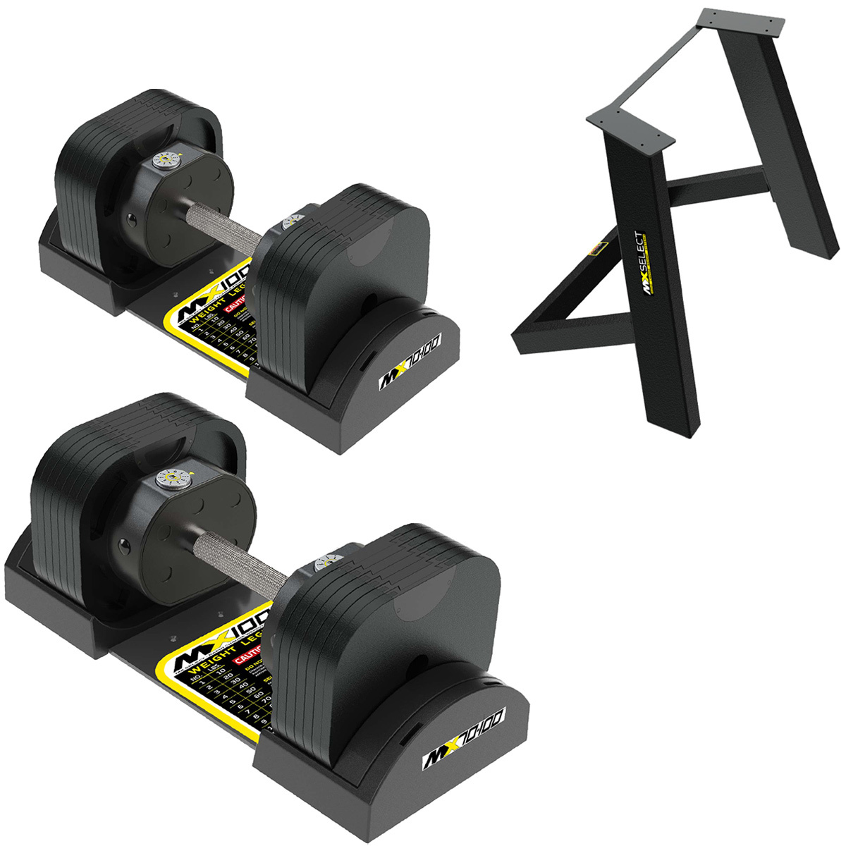 MX EVO ダンベルセット 可変式ダンベル スチールハンドル 2点セット